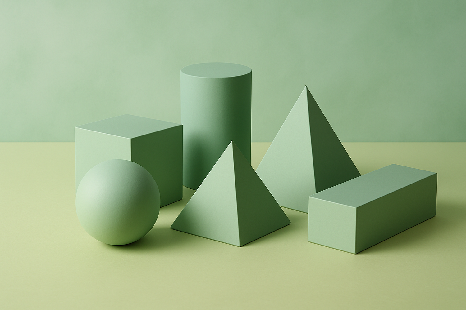 ok I want that but a LITTLE bit more shapes and the table is a different shade of pastel green